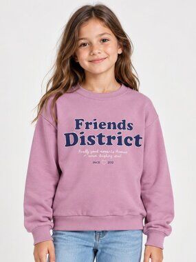Lefties Girl's Lilac Friends District Graphic Sweatshirt Size 9-10